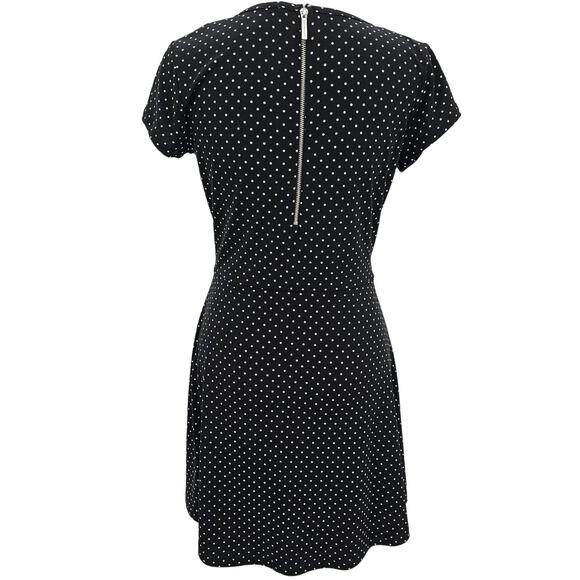 Michael Kors MMK Womans size S Black and White Polka Dot Fit & Flare Mini Dress - Picture 3 of 8